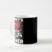 Mummy's Favorite Gamer Funny Boys Kids Valentine's コーヒーマグカップ (正面左)