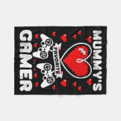 Mummy's Favorite Gamer Funny Boys Kids Valentine's フリースブランケット (正面(横))