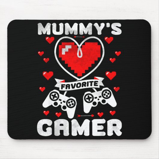 Mummy's Favorite Gamer Funny Boys Kids Valentine's マウスパッド (正面)