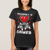 Mummy's Favorite Gamer Funny Boys Kids Valentine's Tシャツ (正面)