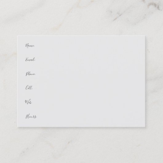 Mumsフローラ植物木製板かわいらし 名刺 (裏面)