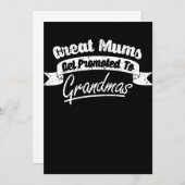 Mums素晴らしがGradmas Mum Gran Grandmに昇格 招待状 (正面/裏面)