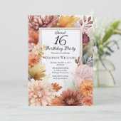 Mums | 牡丹フローラスウィート16バースデーパーティー 招待状 (スタンド正面)