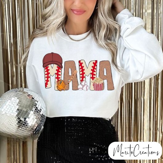 Mum's baseball sweater t-shirt, mother's day  スウェットシャツ