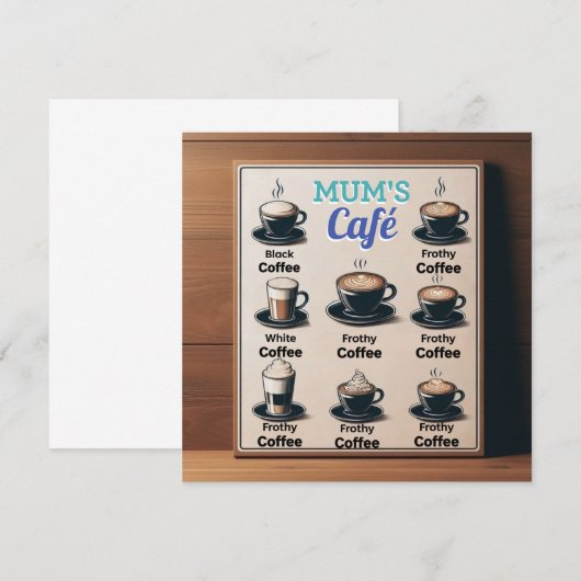 Mum's Cafe Postcard 招待状 (正面/裏面)