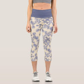 Mums Flower Overlay Lace 2  Capri Leggings カプリレギンス (正面)