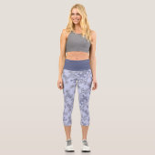 Mums Flower Overlay Lace Capri Leggings カプリレギンス (正面)