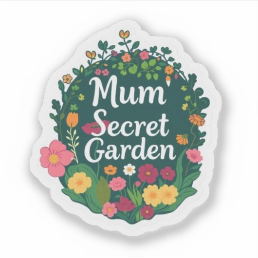 Mums Secret Garden Aesthetic Flower シール (正面)