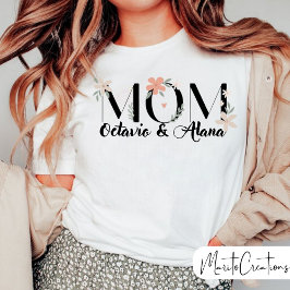 Mum's T-shirt to personalise your children's name Tシャツ