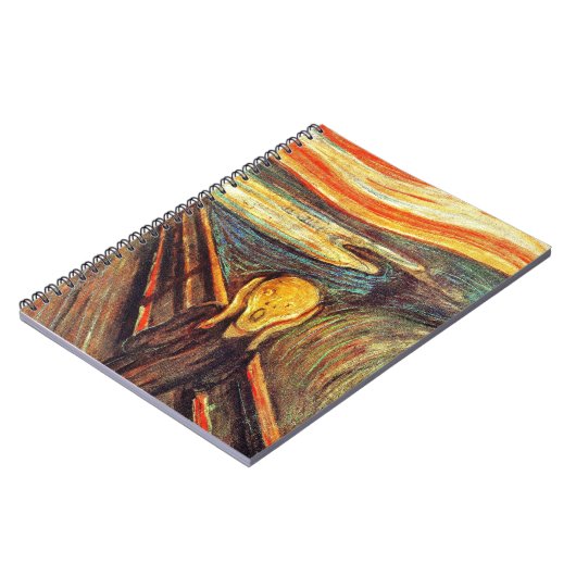 munch ~のわめく人wの赤いオレンジ空によって叫んで下さい ノートブック (左側)