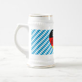 Münchenのオクトーバーフェスト2011年のドイツBierkrugマグ ビールジョッキ (左)