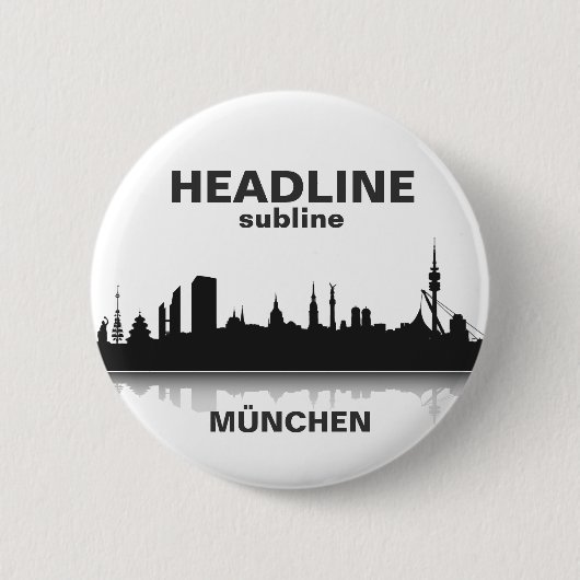 München Button / Anstecker / Pin 缶バッジ (正面)