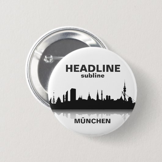München Button / Anstecker / Pin 缶バッジ (正面&裏面)