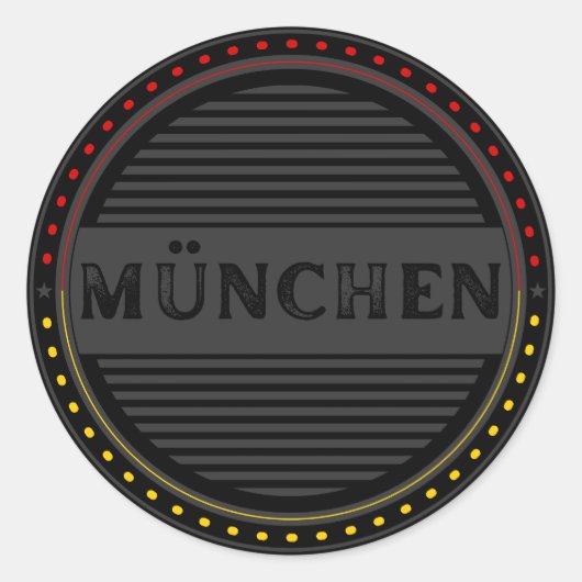 München City Pride Emblem – German Identity ラウンドシール (正面)