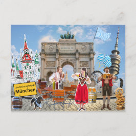 München Collage ポストカード