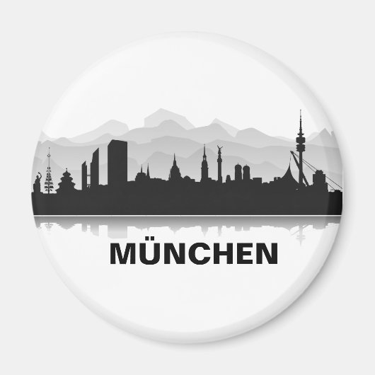München Skyline Kühlschrank Magnet マグネット (正面)