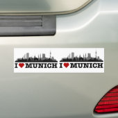 München Stadt Skyline - Autoaufkleber バンパーステッカー (車上)
