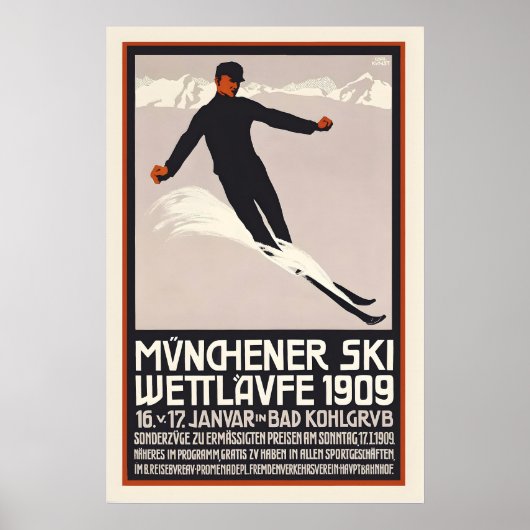 Münchener Ski Garmisch-Partenkirchen Germany ポスター (正面)