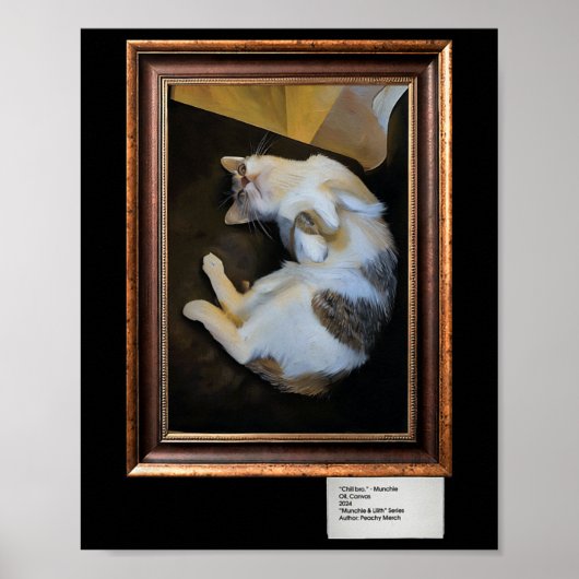 Munchie The Cat Is Chilling - Canvas ポスター (正面)