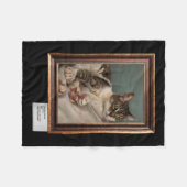 Munchie The Cat Resting - Canvas フリースブランケット (正面(横))