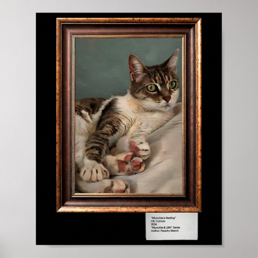 Munchie The Cat Resting - Canvas ポスター (正面)