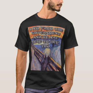 munch's "叫び"および政府の助け! tシャツ