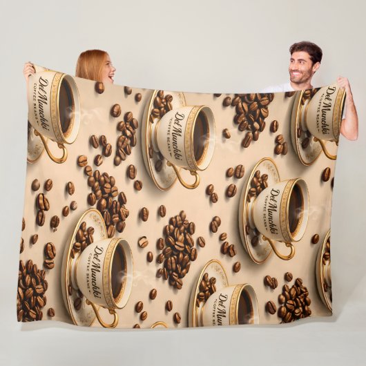 Munchy coffee beans, premium fleece blanket フリースブランケット (インサイチュ)