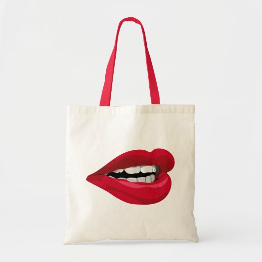 Mund Lippen mouth lips トートバッグ (正面)