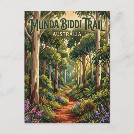 Munda Biddi Trail Australia ポストカード (正面)