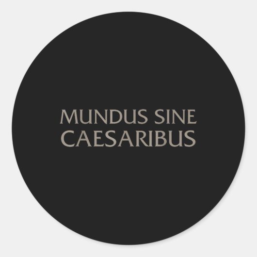Mundus Sine Caesaribusと男性へWomen ラウンドシール (正面)