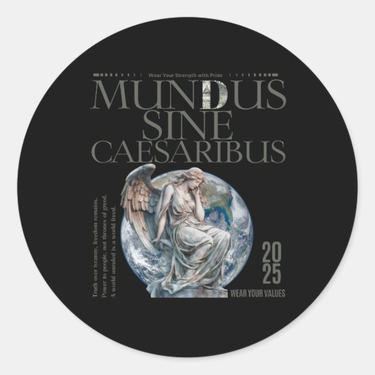Mundus Sine Caesaribusラウンドステッカー ラウンドシール (正面)