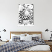 Mundus Subterraneus'by Athanasius Kircher キャンバスプリント (インサイチュ (寝室))