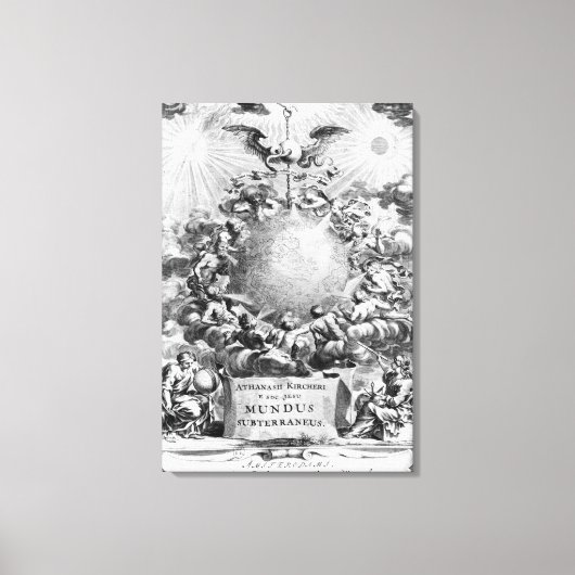 Mundus Subterraneus'by Athanasius Kircher キャンバスプリント (正面)