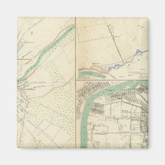 Munfordville、Camp Nelson、ルイビル、Ky マグネット (正面)