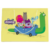 Mung, Chowder, Shnitzel, & Truffles in Snail Car ラージペーパーバッグ (正面)