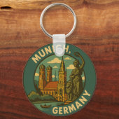 Munich Germany City Art キーホルダー (正面)