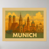 Munich Germany City Art ポスター (正面)