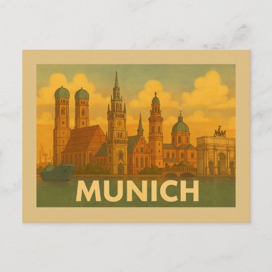 Munich Germany City Art ポストカード (正面)