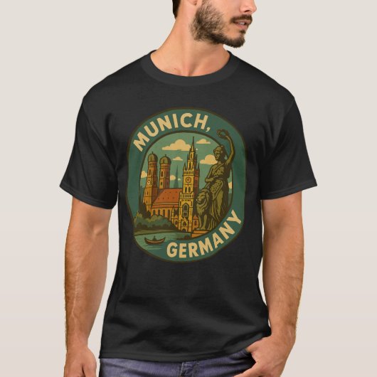 Munich Germany City Art Tシャツ (正面)