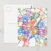 Munich Germany City Map ポストカード (正面/裏面)