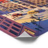 Munich Germany Illustration Travel Art Vintage ポスター (角)