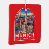 Munich Germany Travel Art Emblem セラミックオーナメント (右)
