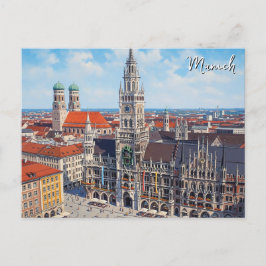 Munich Marienplatz Germany ポストカード