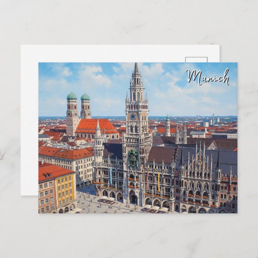 Munich Marienplatz Germany ポストカード (正面/裏面)