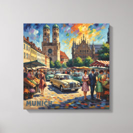 Munich Market by Twin Towers Canvas Art キャンバスプリント