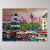 Munich Viktualienmarkt ポスター (正面)