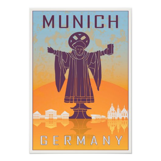 Munich vintage poster フォトプリント            (正面)