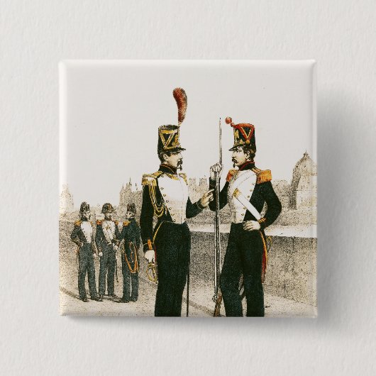 Municipaleのパリの監視 缶バッジ (正面)