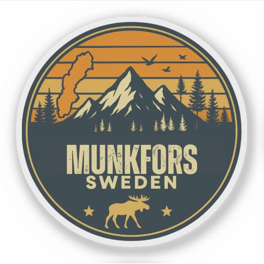 Munkfors、Sweden Sverige シール (正面)