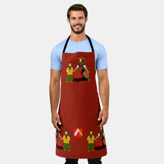 Munster, Alsace, France エプロン (着用した状態)